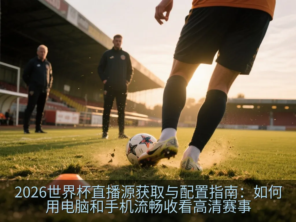 智能手机界面上显示的无品牌体育直播播放器,展示流畅的足球比赛画面